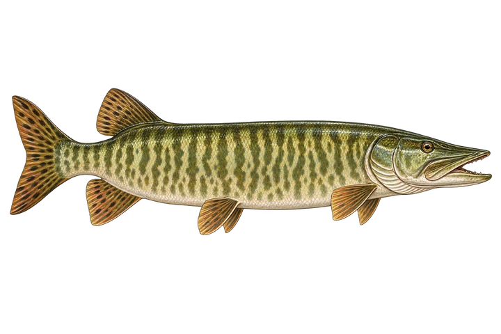 Illustration of a Muskellunge